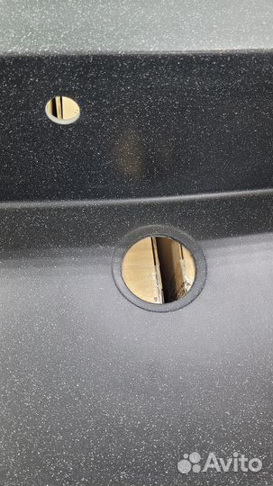 Мойка из мрамора черная