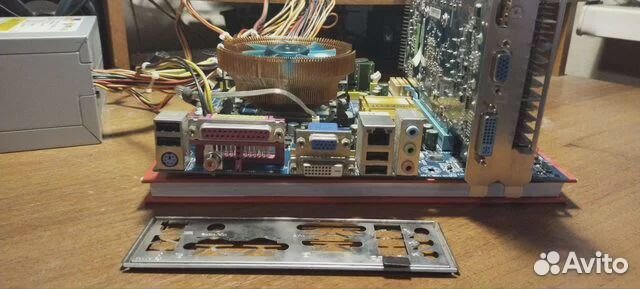 Материнская плата+процессор+видюха (см.описание)