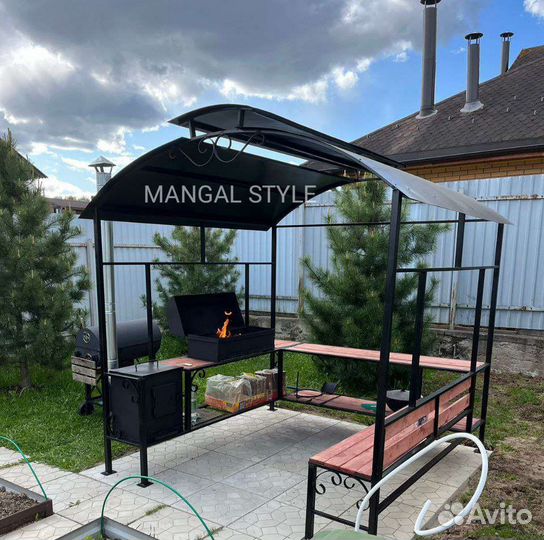 Мангал с крышей