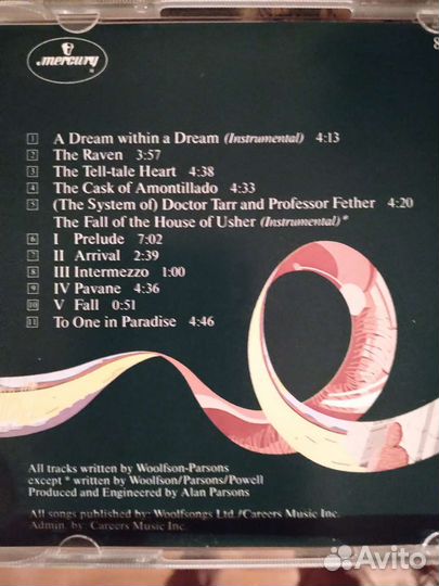 CD. The Alan Parsons Project 1976