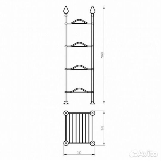Этажерка Migliore Mirella 26361 золото