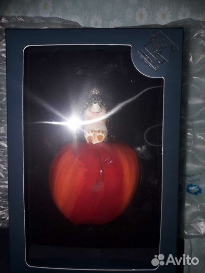 Елочные игрушки komozja Ежик на яблоке