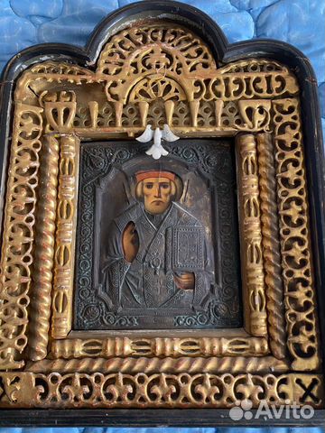 Икона Николай чудотворец 19 век