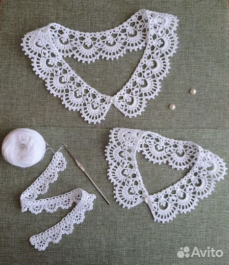 Воротник кружевной. Комплект для мамы и дочки