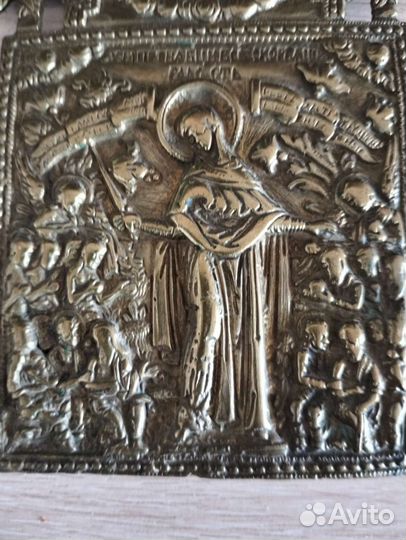 Меднолитая икона Богородица всех скорбящих радость