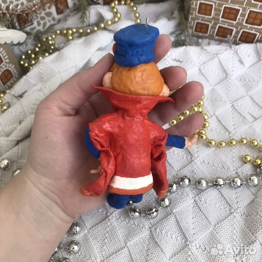 Ватная елочная игрушка Вовка