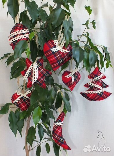 Елочные игрушки Новые мягкие новогодние красные