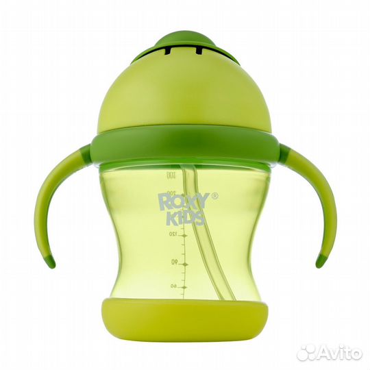 Поильник-непроливайка Roxy Kids 200 мл с трубочкой