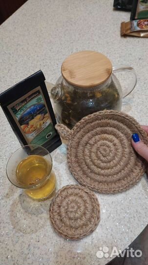Подставка под горячее из джута