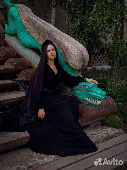 Кокошник современный бархатный