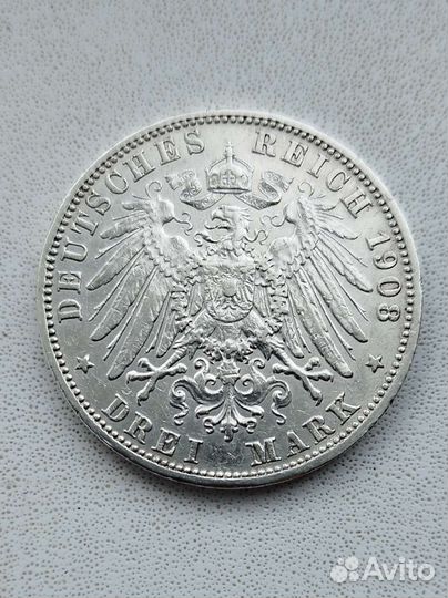 3 марки Баден германская империя