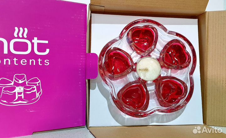 Подставка-подогреватель Агава красная для чайника