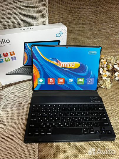 Планшет Umiio 5G с чехлом-клавиатурой, 10
