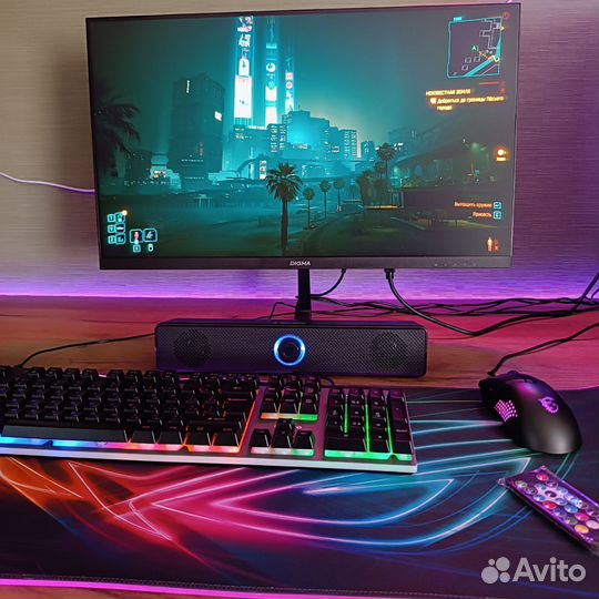 Игровой компьютер с монитором