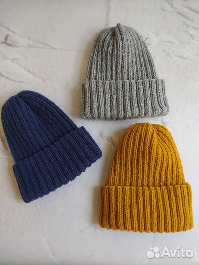 Вязаная шапка мужская/женская handmade