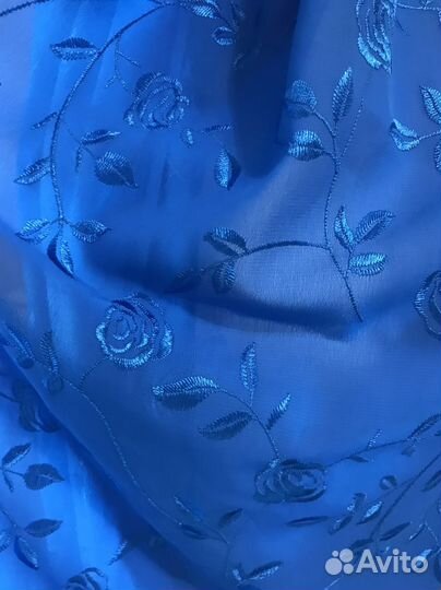 Продаю отрез искусств. шифона с вышивкой