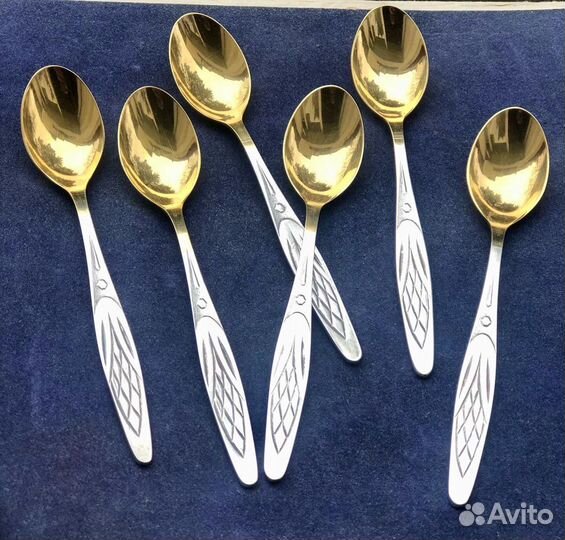 Мельхиор чайные ложки новые 14 см Кольчугино