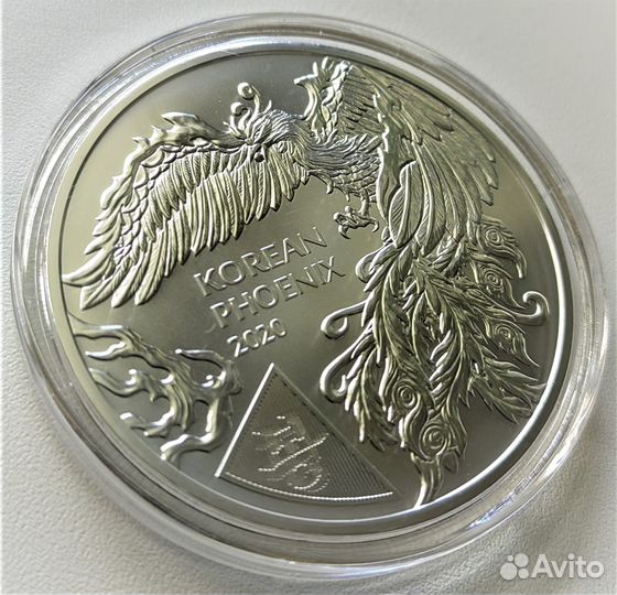 Серебряный раунд-медальон Южной Кореи 