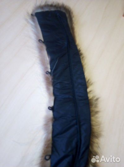 Воротник мех енот натуральный