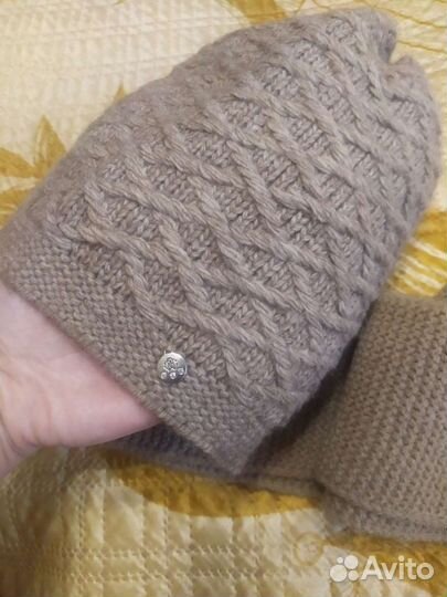 Комплект шапка и снуд женский