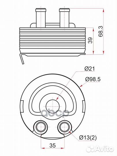 Радиатор масляный nissan almera 00-04/primera
