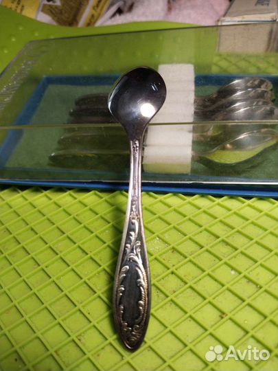 Кофейные ложки мельхиор,посеребренные