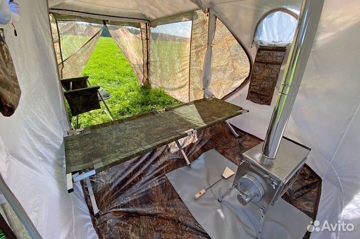 Палатка Берег всесезонная куб 1.80, двухслойная