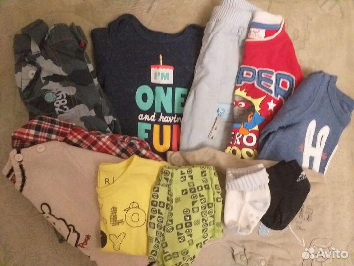 Фирменные вещи на мальчика 6-12 месяцев