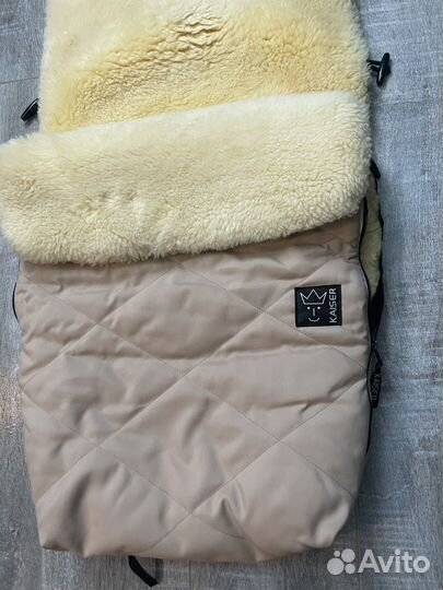 Меховой конверт в коляску овчина