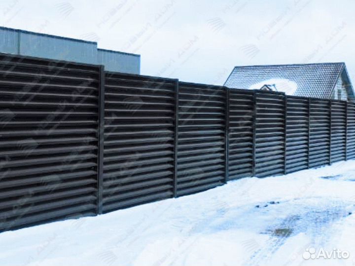 Забор жалюзи еврожалюзи