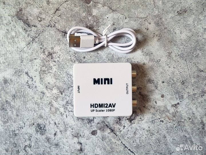 Конвертер hdmi на AV + аудио для монитора, PS3, PC