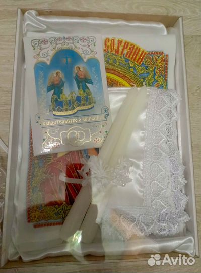 Платок для венчания, крестин.Большой набор
