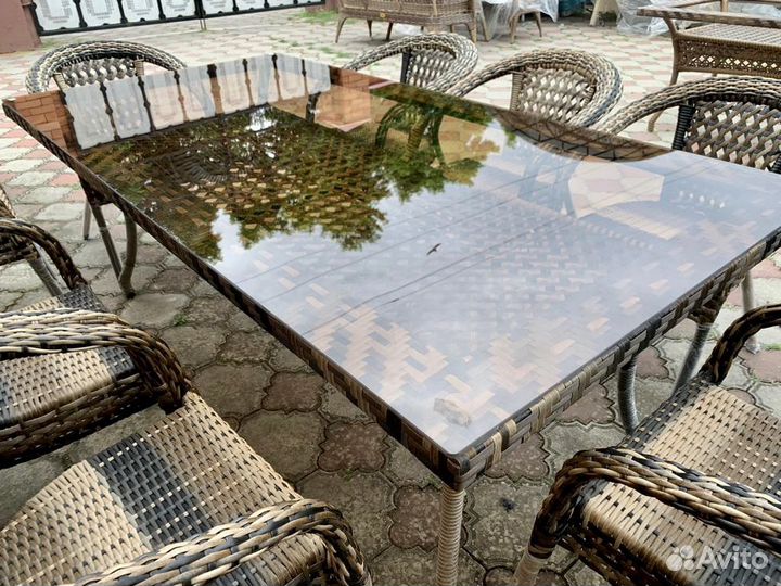 Клмплект из ротанга 8 персон для дома и ресторанов