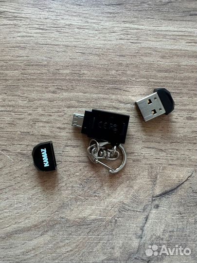 Флешка usb 16gb, переходником на micro USB