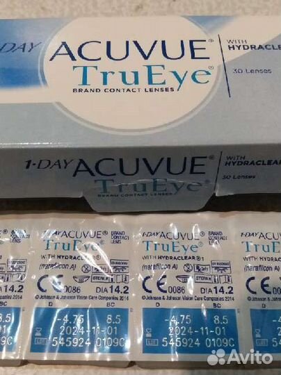 Линзы однодневные Acuvue -4.75