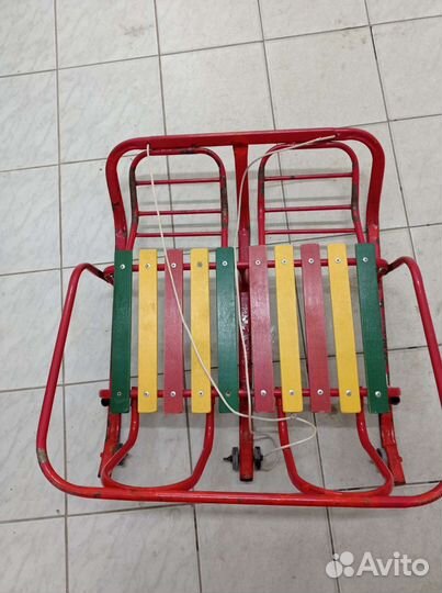 Санки для двойни. с колесами
