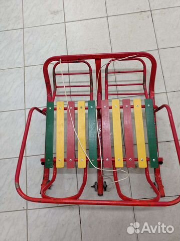 Санки для двойни. с колесами