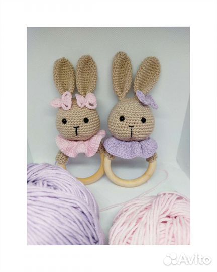 Вязаная погремушка - грызунок