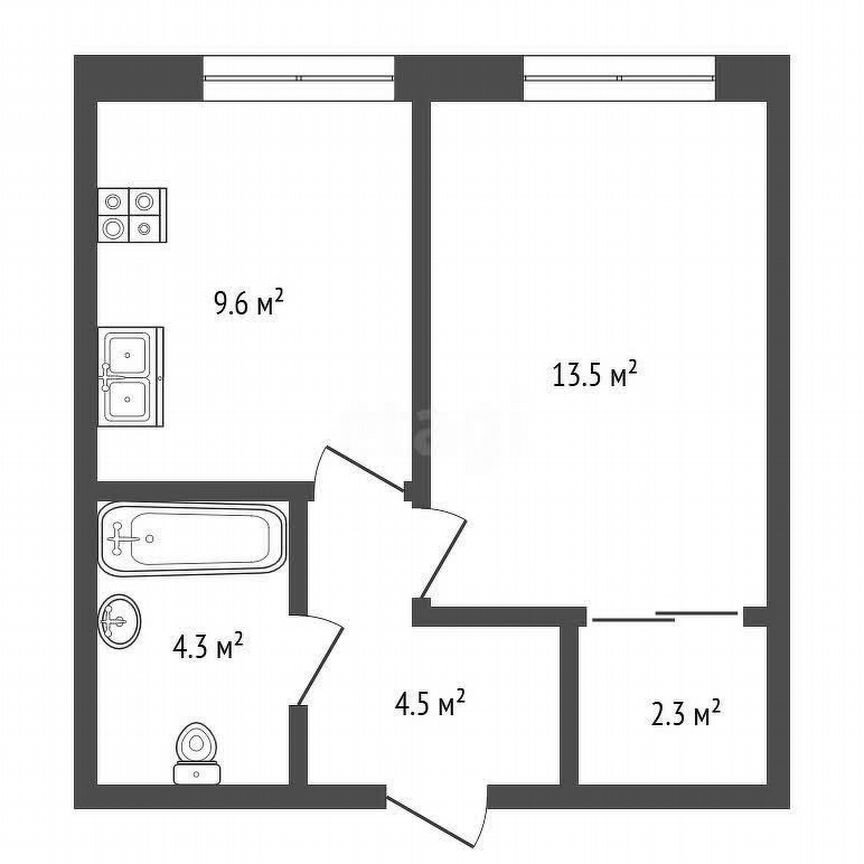 1-к. квартира, 34,2 м², 7/18 эт.