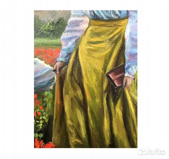 Картина маслом на холсте 90х80. После дождя