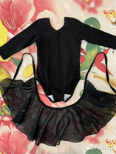 Гимнастический купальник+юбочка