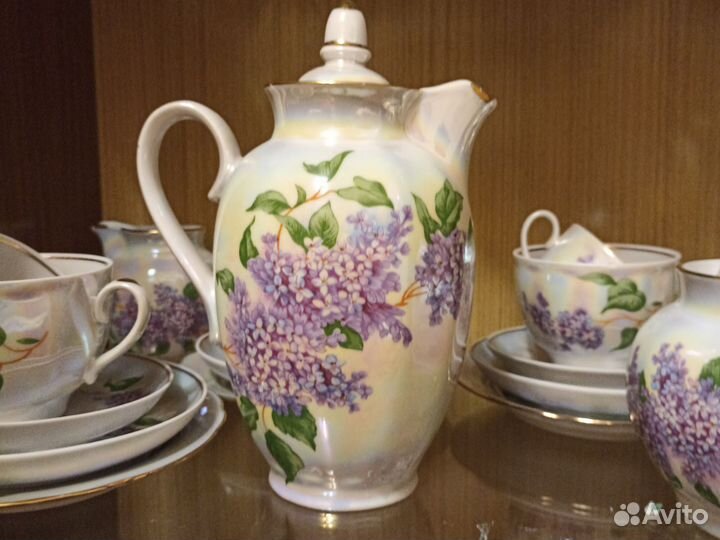 Сервиз чайный дулево Сирень 34 предмета