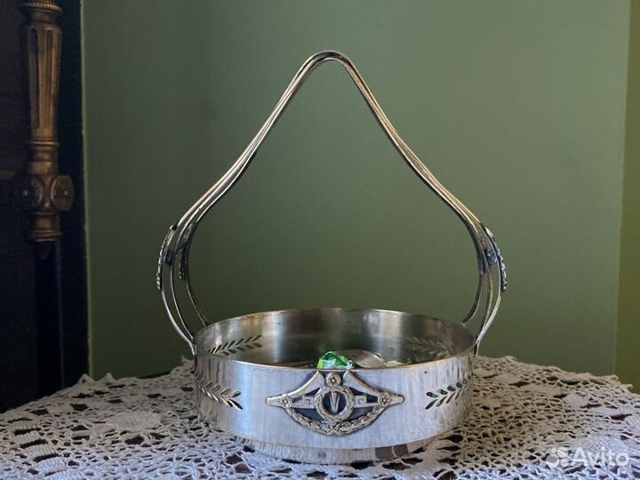 Конфетница, вазочка. Посеребрение. Франция