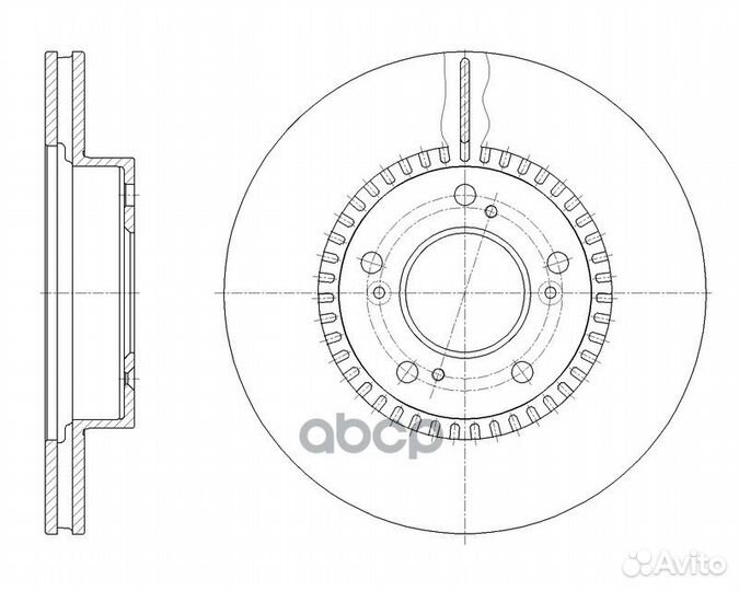 Диск тормозной вентилируемый G-brake GR-20601