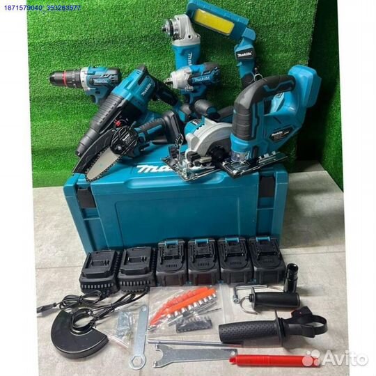 Безщеточный Аккумуляторный набор Makita 8в1