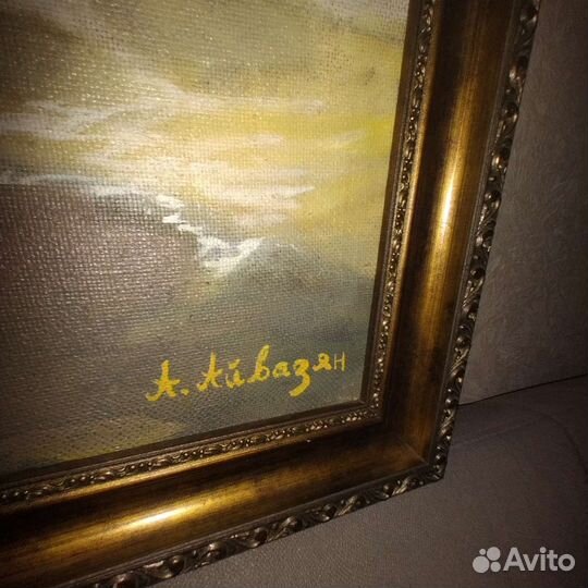 Картина маслом на холсте (бушующее море)