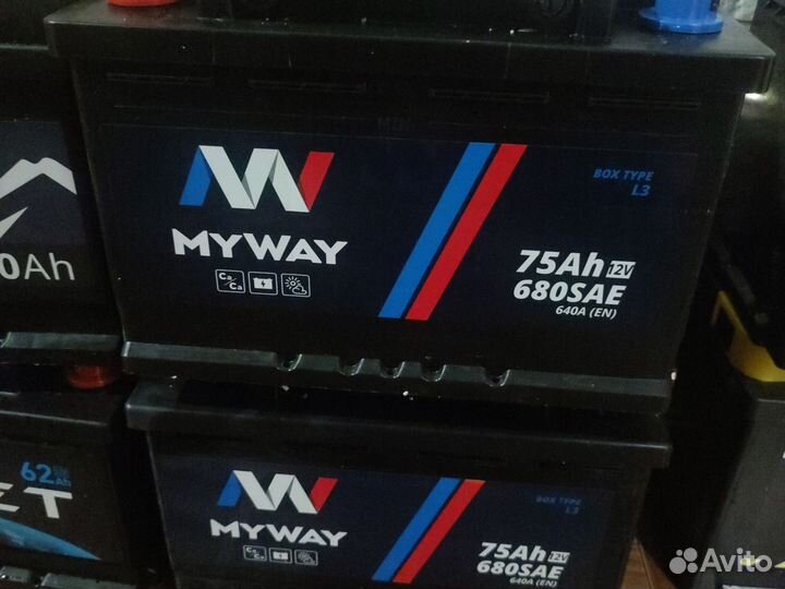 Аккумулятор 75 ач новый прямая полярность