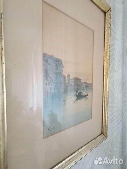 Картина известный акварелист подлинник антиквариат