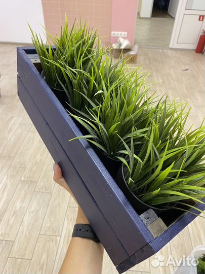 Искусственные цветы в горшках