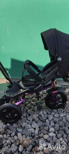 Трёхколёсный велосипед коляска city ride lunar